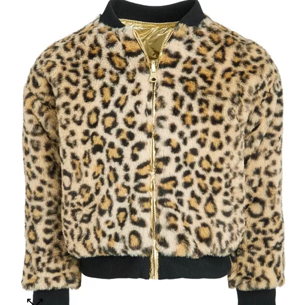 Reversible Faux Fur & Metallic Bomber Jacket